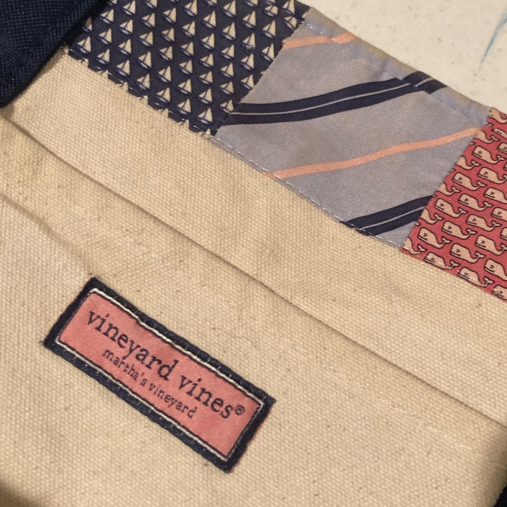 Vineyard Vines Patchwork Tie Pattern Tote Bag - image 5